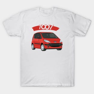 Peugeot 1007 car red T-Shirt